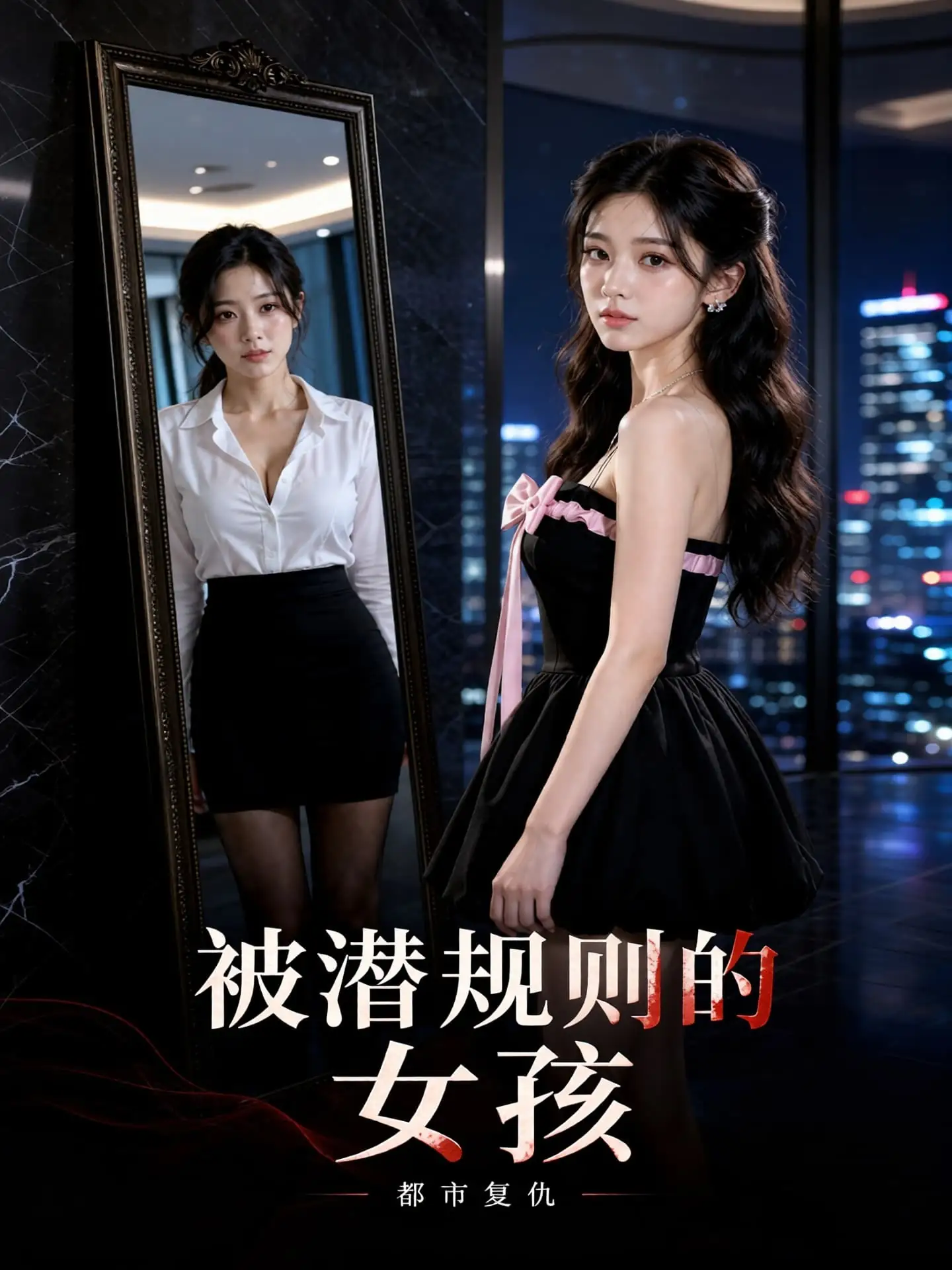 礼服背影都市情感海报